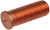 Резьбовая приварная шпилька омедненная сталь М8 х 60 (1000шт) Материалы для Конденсаторных установок фото, изображение